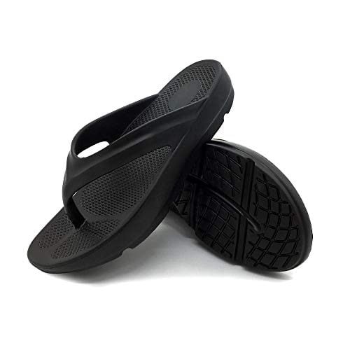 FUNKYMONKEY Women's Thong Flip Flop Ultra Soft Arch Support Sandals (9 M US, Black) FUNKYMONKEY Women's Thong Flip Flop Ultra Soft Arch Support Sandals