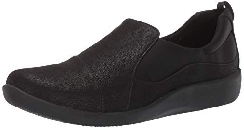 Clarks Women's CloudSteppers Sillian Paz Slip-On Loafer, Black Synthetic Nubuck, 6 M US Clarks Women's CloudSteppers Sillian Paz Slip-On Loafer