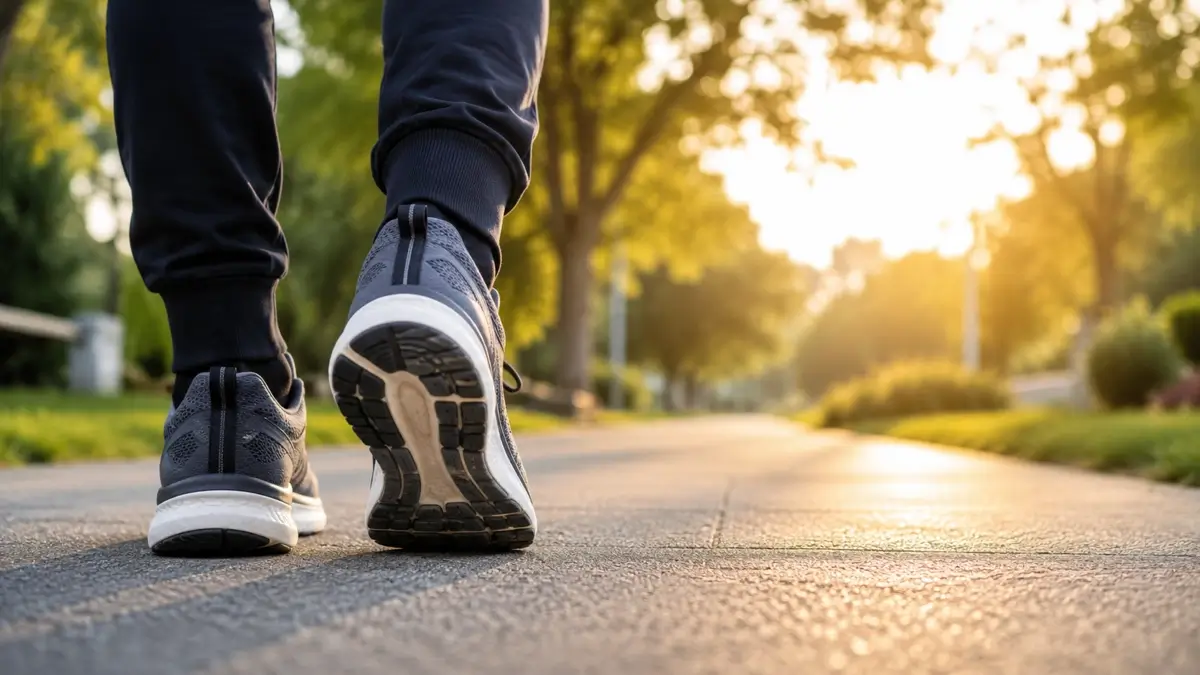 man walking with plantar fasciitis