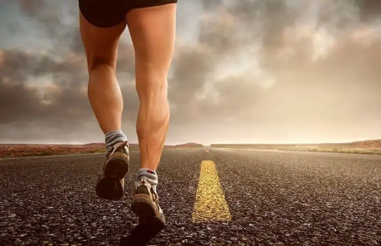 man running in sport shoes