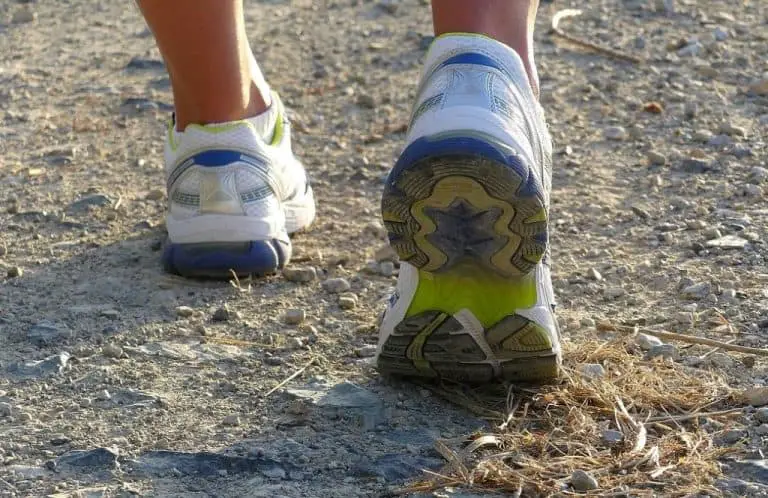 person walking wearing running shoes