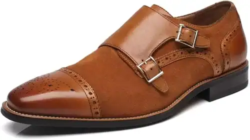 La Milano Mens Double Monk Strap Slip on Loafer