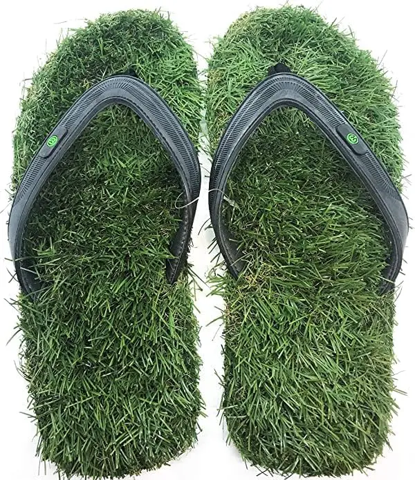 grass flip flops