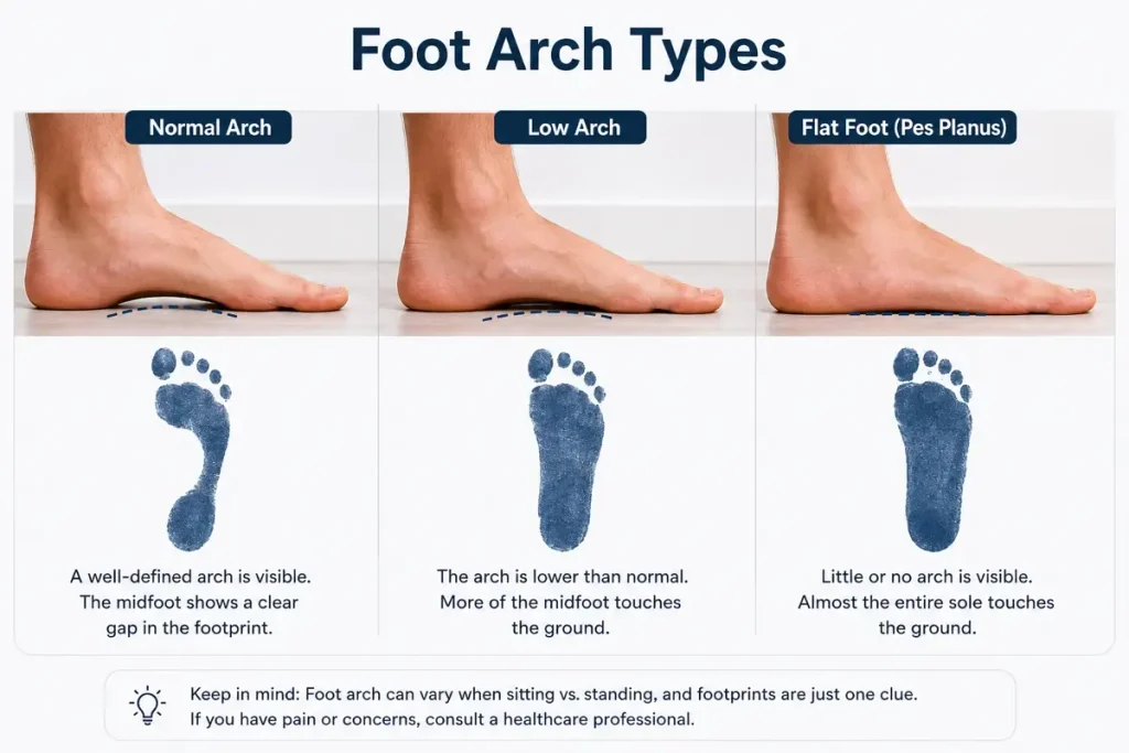 foot arch types