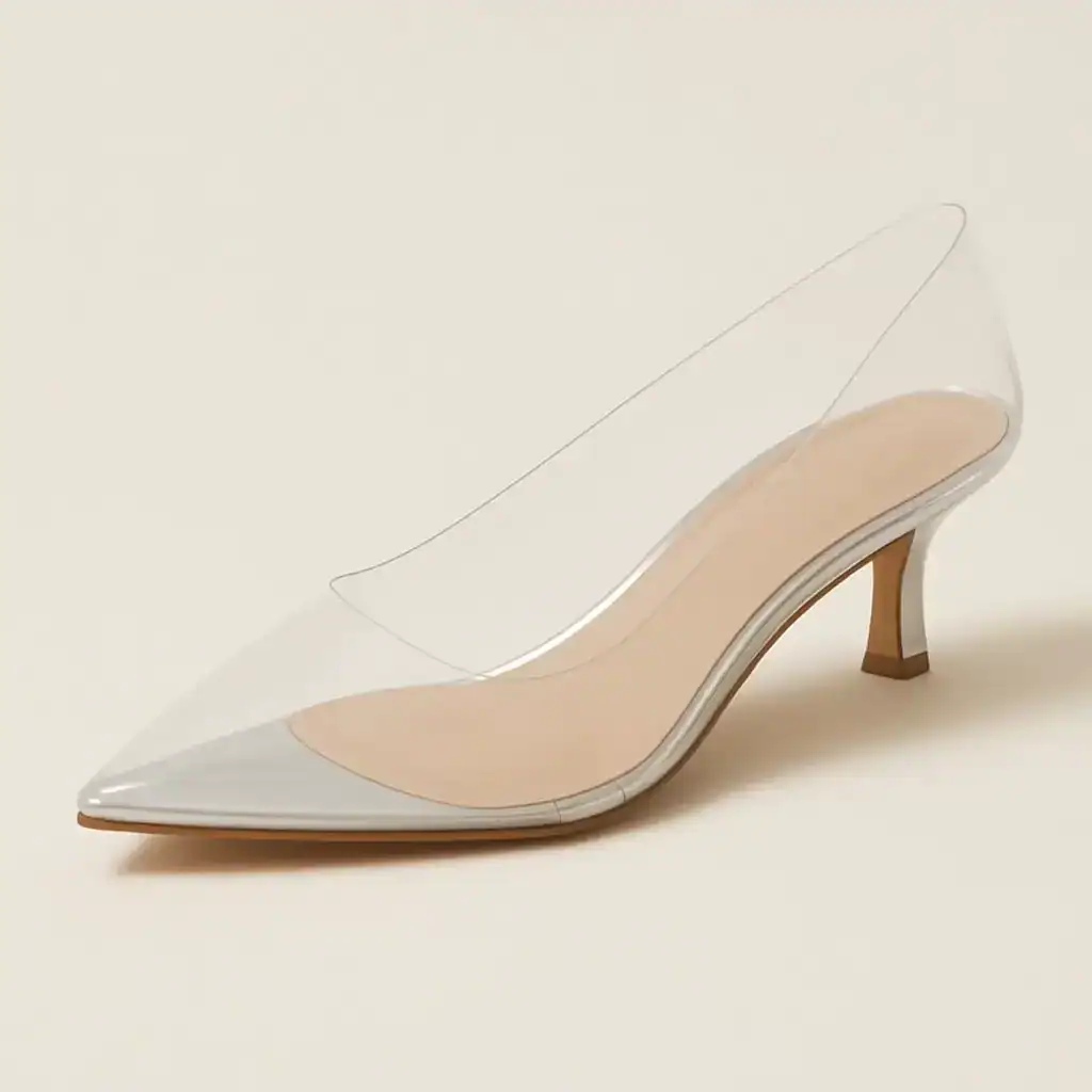 Clear Kitten Heels