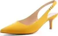 yellow kitten heel