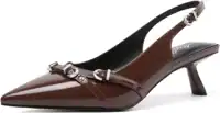 mostrin brown kitten heel