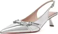 mostrin silver kitten heels