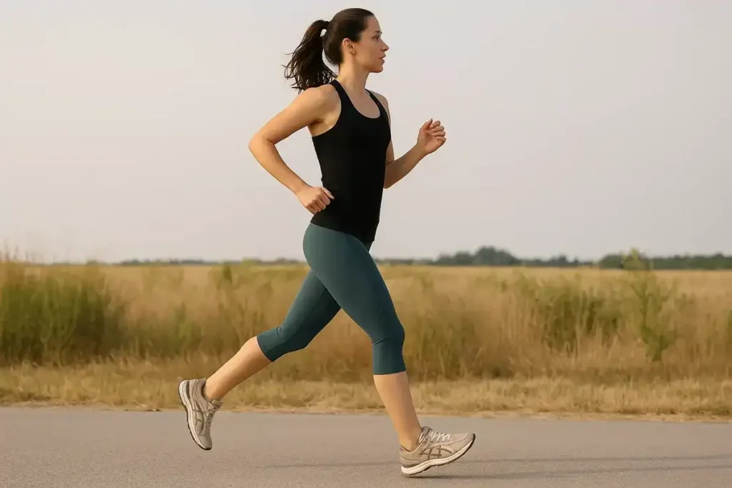 motion control shoes on female runner