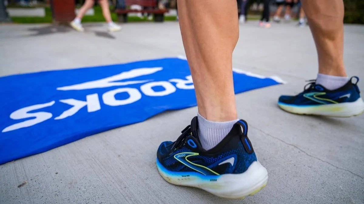 Multiple Brooks running shoes representing current choices for runners and walkers