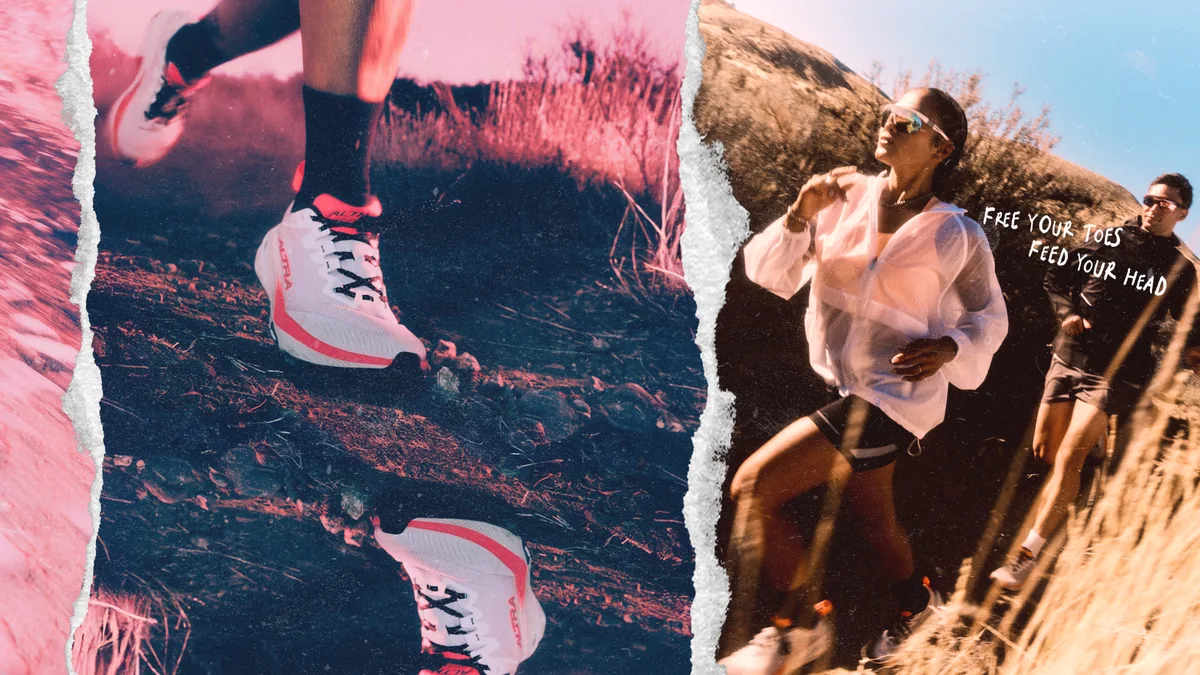 Trail runner wearing Altra Experience Wild 3 shoes