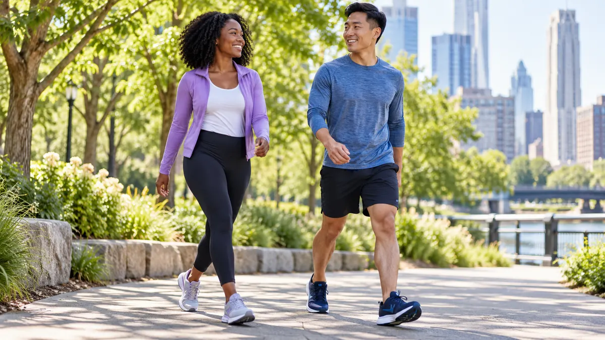 Man and woman wearing shoes that work Well for Flat Feet, High Arches, or Overpronation