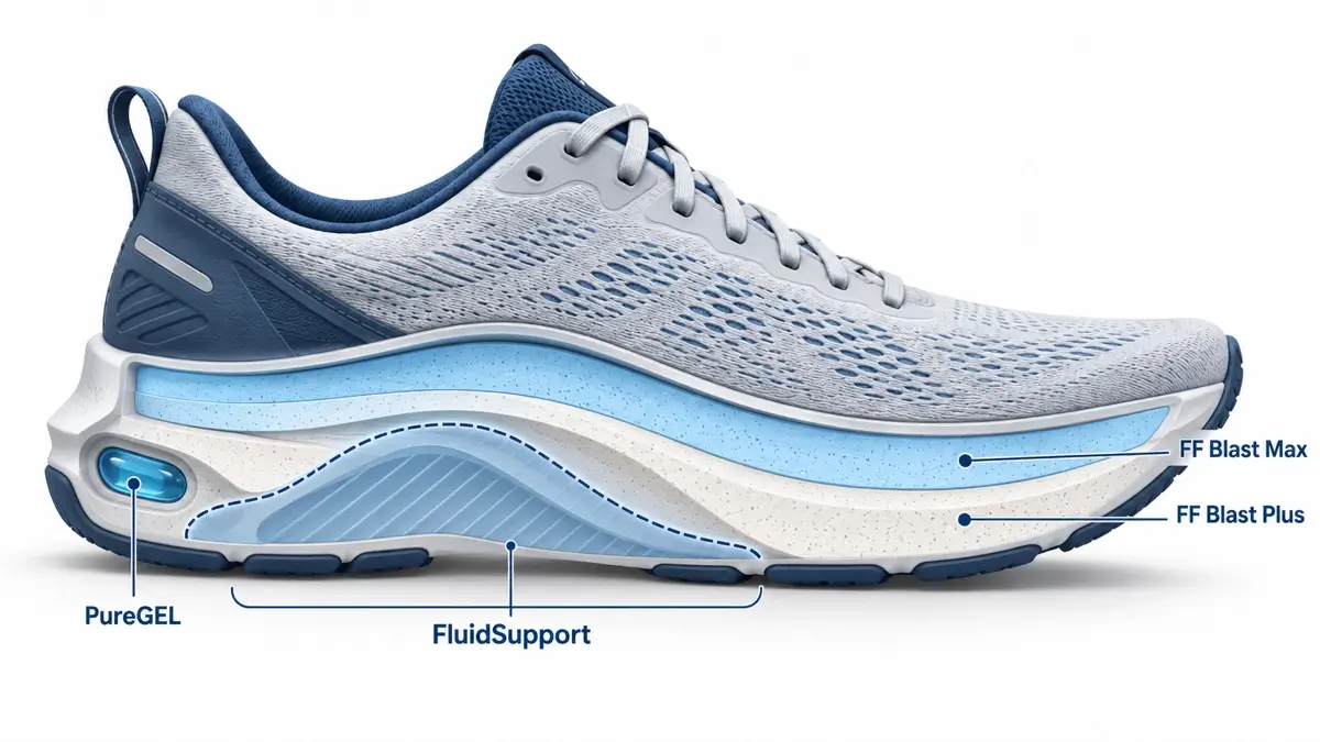 Fluidsupport cutaway shoe
