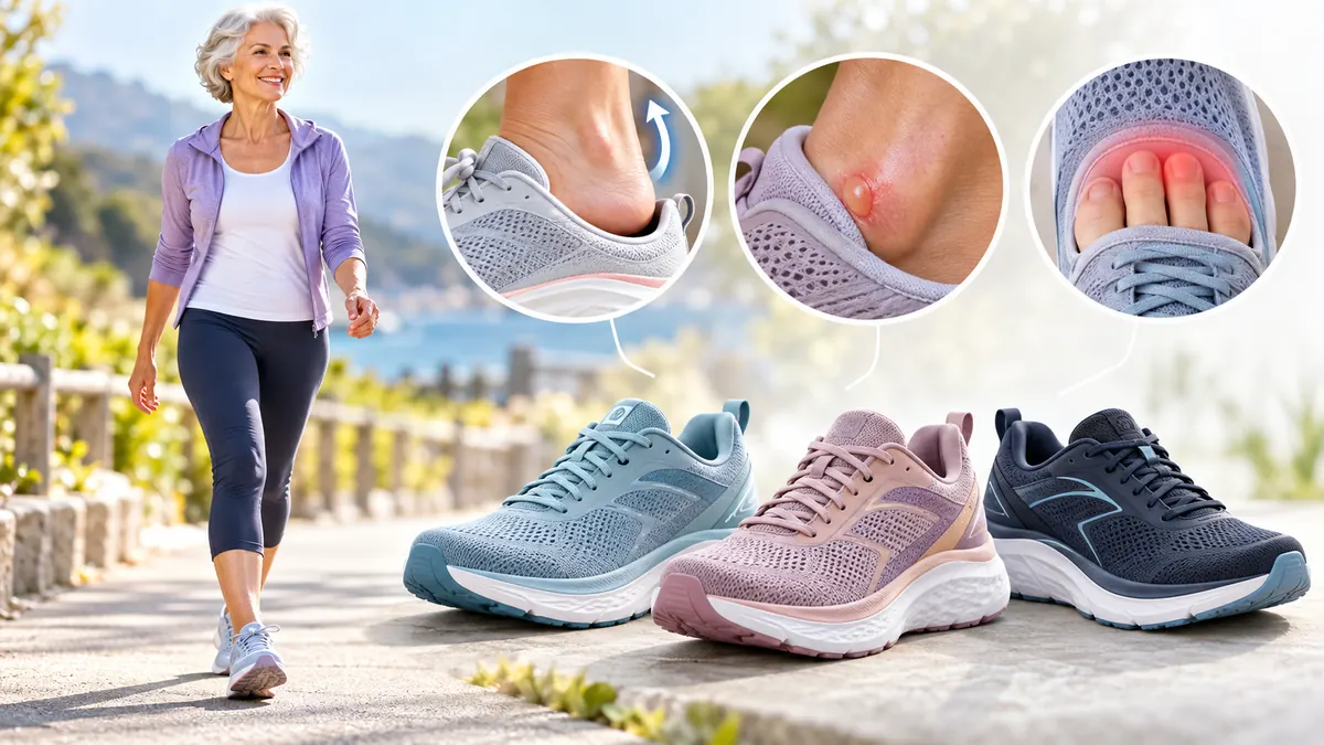 shoes for blister, heel slip and toe pressure