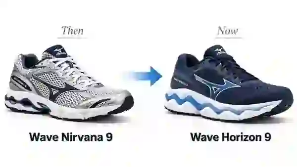 Mizuno Wave Nirvana 9 compared with Wave Horizon 9